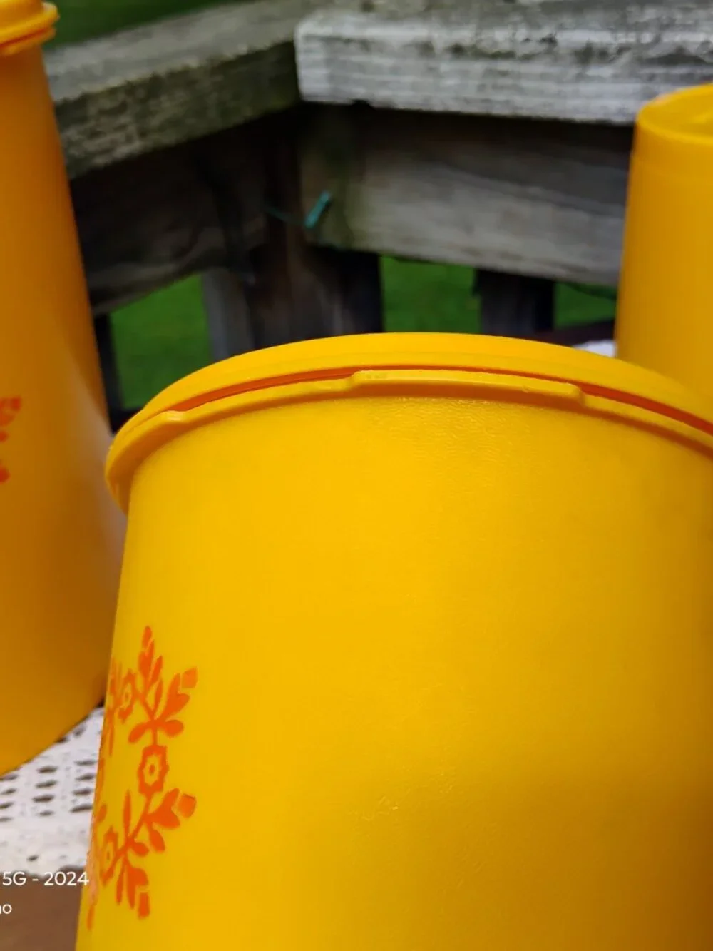 Servalier Canisters by Tupperware Set of 3 Golden Harvest Yellow vintage 1970s